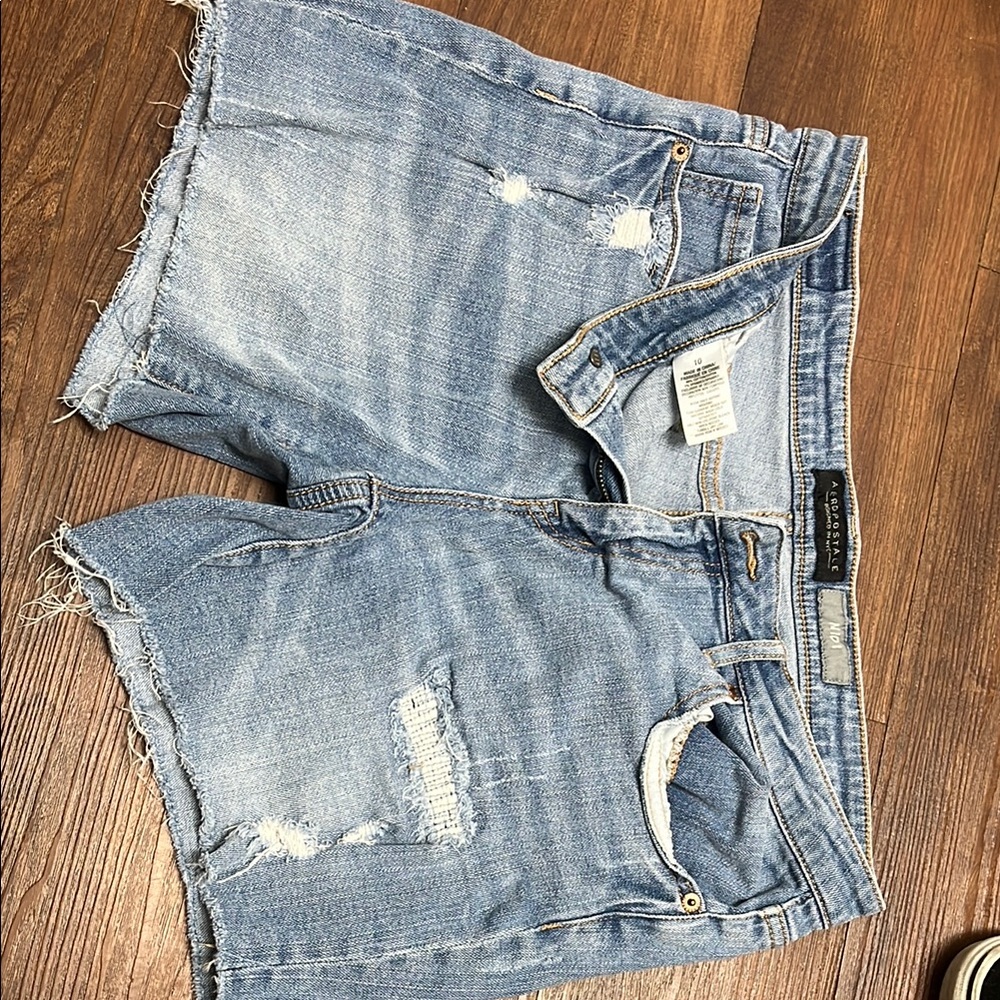 Aeropostale Blue Distressed Jean Shorts